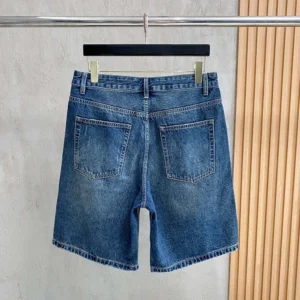Balenciaga Men Folded Shorts in Dirty Vintage Blue