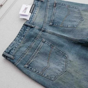 Balenciaga Men Regular Fit Jeans in Dirty Vintage Blue 872170TU