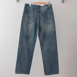Balenciaga Men Regular Fit Jeans in Dirty Vintage Blue 872170TU