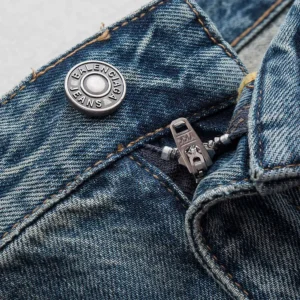 Balenciaga Men Regular Fit Jeans in Dirty Vintage Blue 872170TU