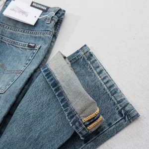 Balenciaga Men Regular Fit Jeans in Dirty Vintage Blue 872170TU