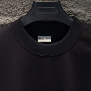 Balenciaga Women 520 Stickers Medium Fit T-Shirt in Black and Green Dry Jersey