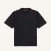 Balenciaga Women Back Medium Fit T-Shirt in Faded Black and Red Dry Jersey