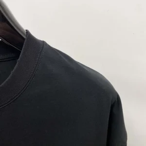 Balenciaga Women Back Medium Fit T-Shirt in Faded Black and Red Dry Jersey