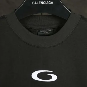 Balenciaga Women Basketball Series - Oversized T-Shirt In Washed Black Vintage Jersey