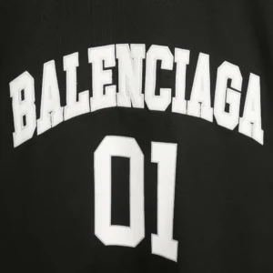 Balenciaga Women Basketball Series - Oversized T-Shirt In Washed Black Vintage Jersey