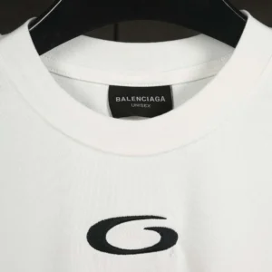 Balenciaga Women Basketball Series - Oversized T-Shirt In Washed White Vintage Jersey