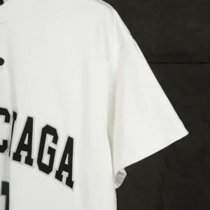 Balenciaga Women Basketball Series - Oversized T-Shirt In Washed White Vintage Jersey