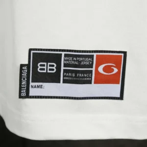 Balenciaga Women Basketball Series - Oversized T-Shirt In Washed White Vintage Jersey