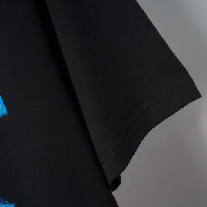 Balenciaga Women Paris Thunderstorm Oversized T-Shirt in Black Dry Jersey