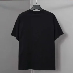 Balenciaga Women Paris Thunderstorm Oversized T-Shirt in Black Dry Jersey