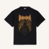 Balenciaga Women Sacré Coeur Oversized T-Shirt in Black Dry Jersey 850345TU