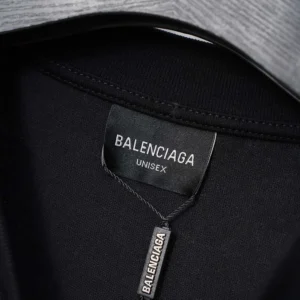 Balenciaga Women Sacré Coeur Oversized T-Shirt in Black Dry Jersey 850345TU