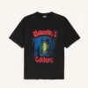 Balenciaga Women Salon De Couture Medium Fit T-Shirt in Black Dry Jersey