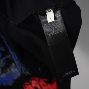 Balenciaga Women Salon De Couture Medium Fit T-Shirt in Black Dry Jersey