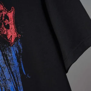 Balenciaga Women Salon De Couture Medium Fit T-Shirt in Black Dry Jersey