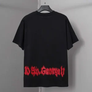 Balenciaga Women Salon De Couture Medium Fit T-Shirt in Black Dry Jersey