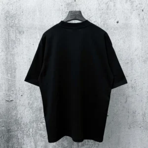 Balenciaga Women The Door Oversized T-Shirt in Black Dry Jersey 850345TU