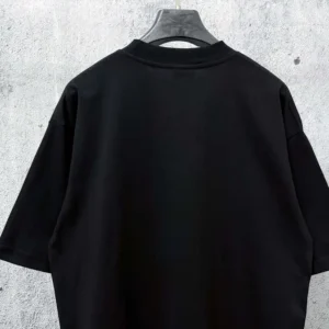 Balenciaga Women The Door Oversized T-Shirt in Black Dry Jersey 850345TU