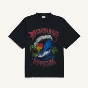 Balenciaga Women Vintage Surfer Oversized T-Shirt in White Dry Jersey