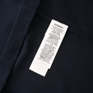 Burberry Men Check Flag Cotton T-shirt-Black 81303401