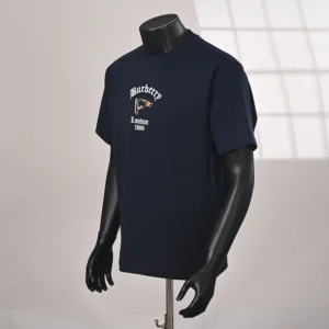 Burberry Men Check Flag Cotton T-shirt-Black 81303401