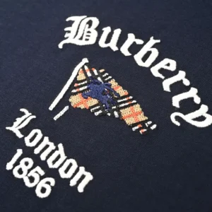 Burberry Men Check Flag Cotton T-shirt-Black 81303401