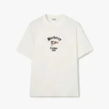 Burberry Men Check Flag Cotton T-shirt-White 81281971