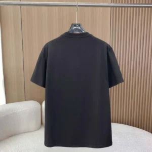 Burberry Men Check Knight Stamp Cotton T-shirt-Black 81234361