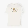 Burberry Men Check Knight Stamp Cotton T-shirt-White 81234371