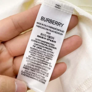 Burberry Men Check Knight Stamp Cotton T-shirt-White 81234371