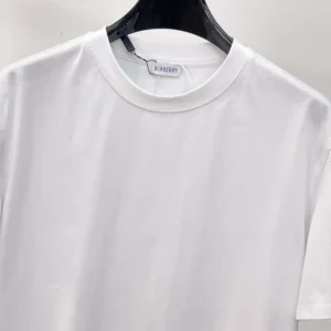 Burberry Men Check Label Cotton T-shirt-White 81048861