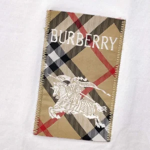 Burberry Men Check Label Cotton T-shirt-White 81048861