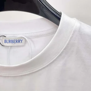 Burberry Men Check Label Cotton T-shirt-White 81048861
