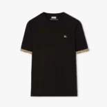 Burberry Men Check Trim Cotton T-shirt-Black 81234921