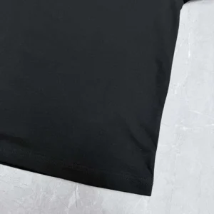 Burberry Men Check Trim Cotton T-shirt-Black 81234921
