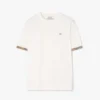 Burberry Men Check Trim Cotton T-shirt-White 81234911