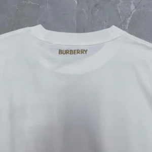Burberry Men Check Trim Cotton T-shirt-White 81234911