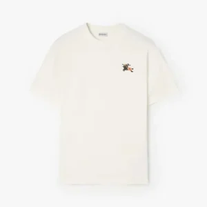 Burberry Men Knight Cotton T-shirt-White 81279501