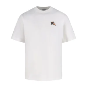 Burberry Men Knight Cotton T-shirt-White 81279501