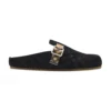 Burberry Unisex Check Denim Urchin Clogs-Black 8113394
