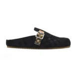 Burberry Unisex Check Denim Urchin Clogs-Black 8113394