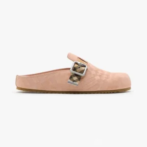 Burberry Unisex Check Denim Urchin Clogs-Flora Pink 81133921
