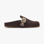 Burberry Unisex Check Denim Urchin Clogs-Snug Brown 81145641