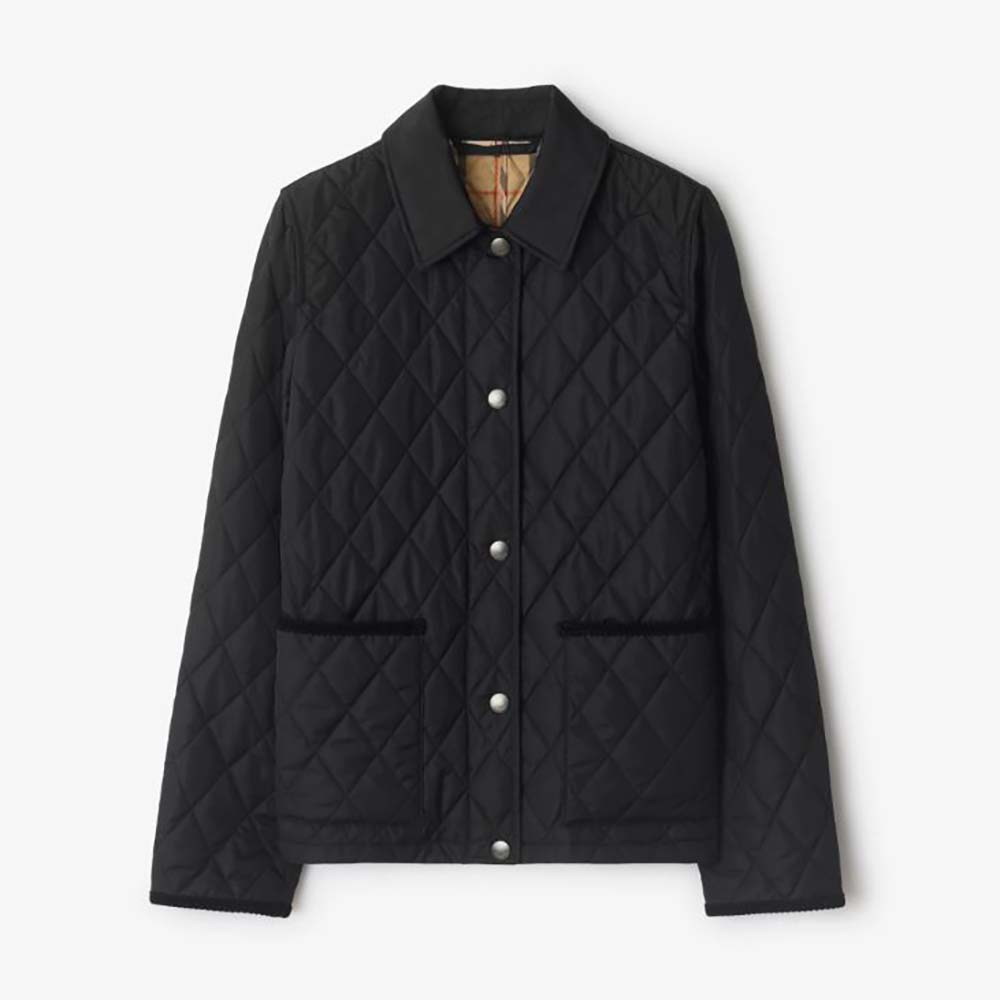 Burberry Women Quilted Nylon Jacket-Black 81072841