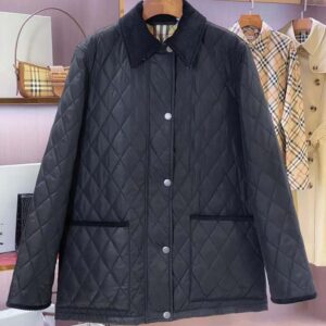 Burberry Women Quilted Nylon Jacket-Black 81072841