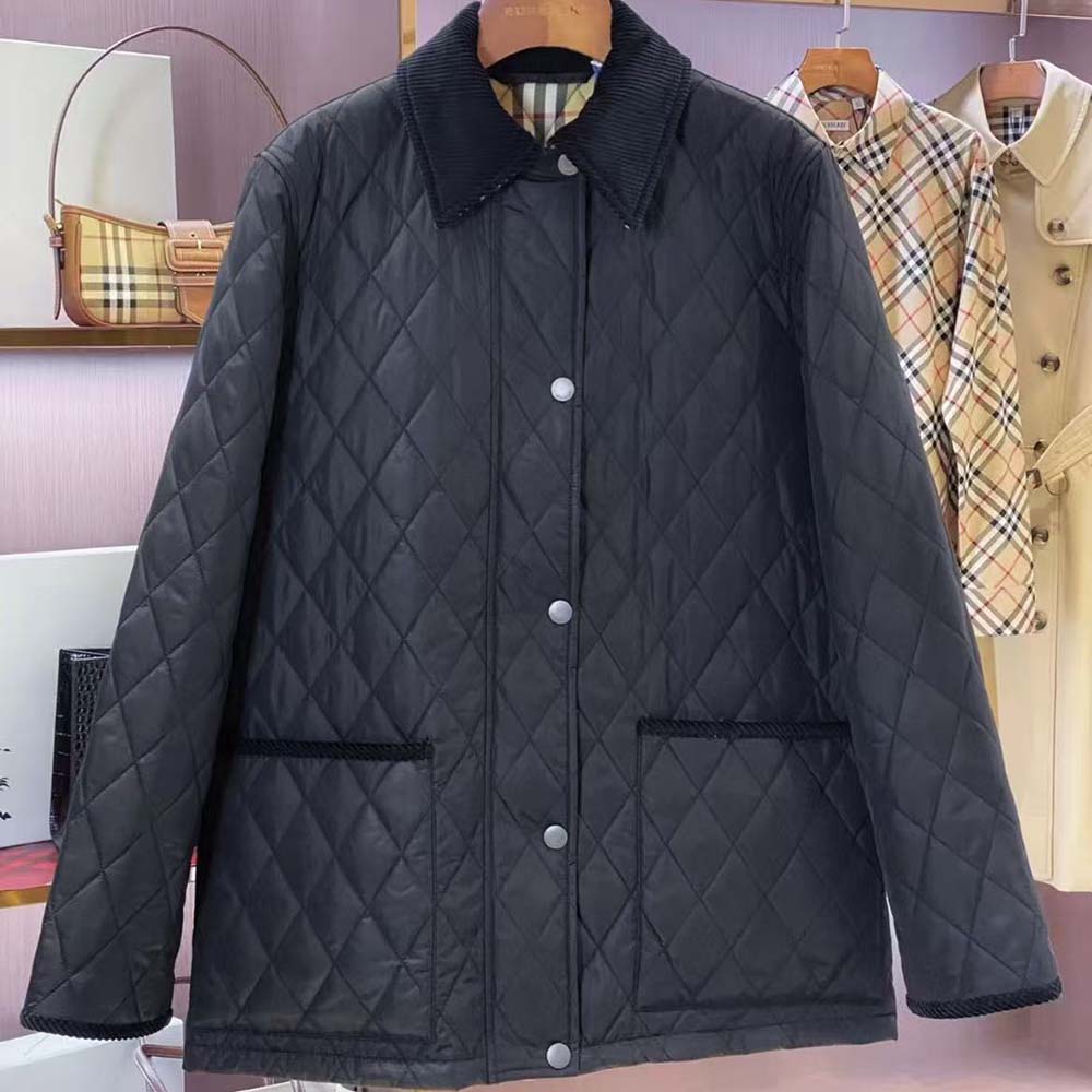Burberry Women Quilted Nylon Jacket-Black 81072841