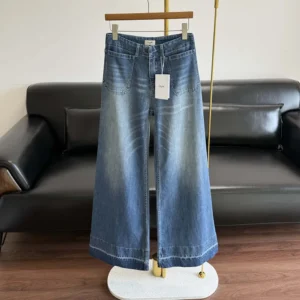 Celine Men Flare Jeans 002 in Lightweight Cotton Denim RP0FX0X00