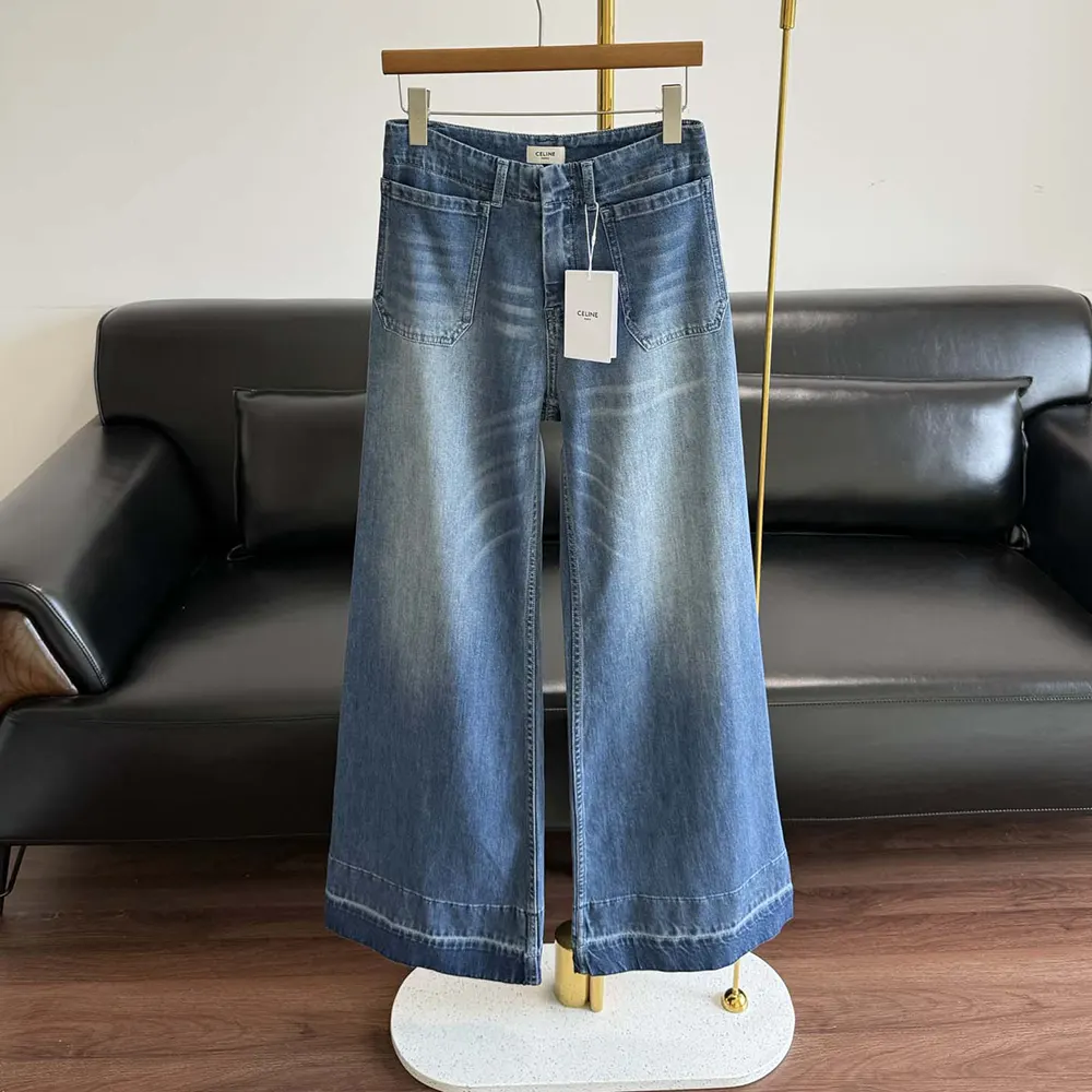 Celine Men Flare Jeans 002 in Lightweight Cotton Denim RP0FX0X00