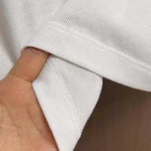Celine Men Polo Shirt in Pique Cotton Jersey-White RX0LF2L55